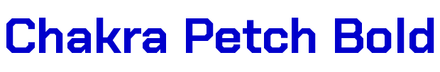 Chakra Petch Bold 字体